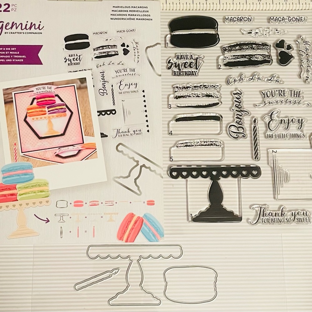 22pc Macarons Stamp & Die Set - Picture 9 of 15